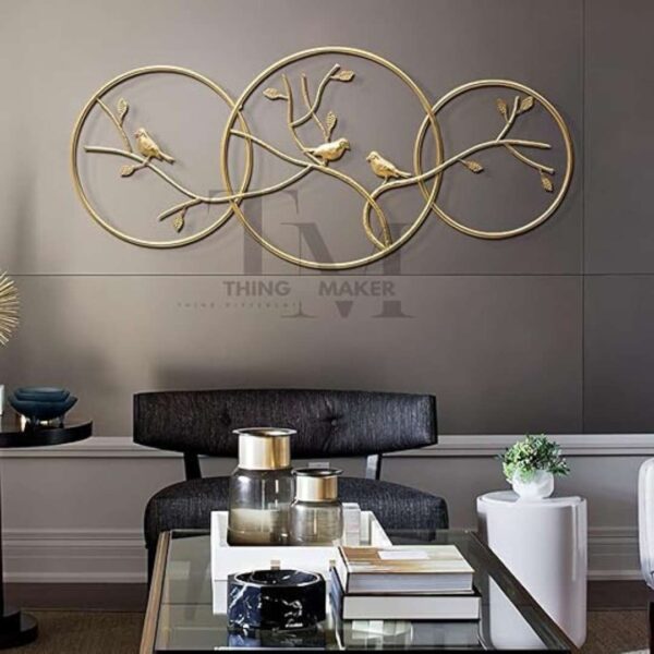 THING MAKER Metal Abstract Wall Art Wall Hanging Sculpture For Home Decoration 2 - LXINDIA.COM