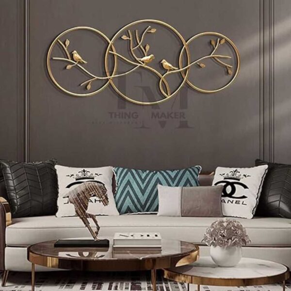 THING MAKER Metal Abstract Wall Art Wall Hanging Sculpture For Home Decoration 3 - LXINDIA.COM