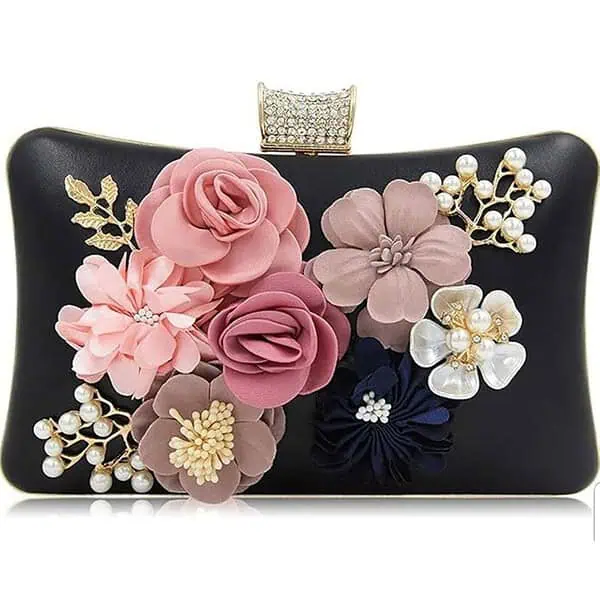 TOOBA Womens Handicraft Beautiful Flower Box Clutch Bag - LXINDIA.COM