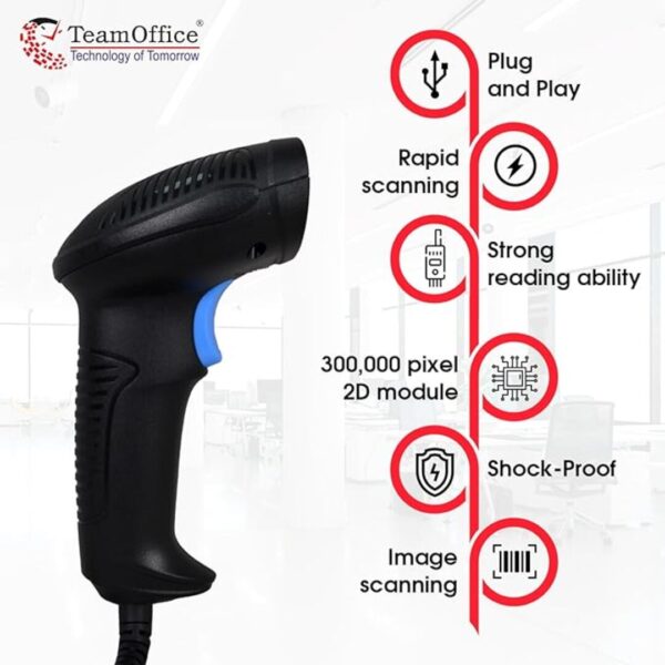 Team Office BS20 Barcode QR Code Scanner USB Wired 2 - LXINDIA.COM