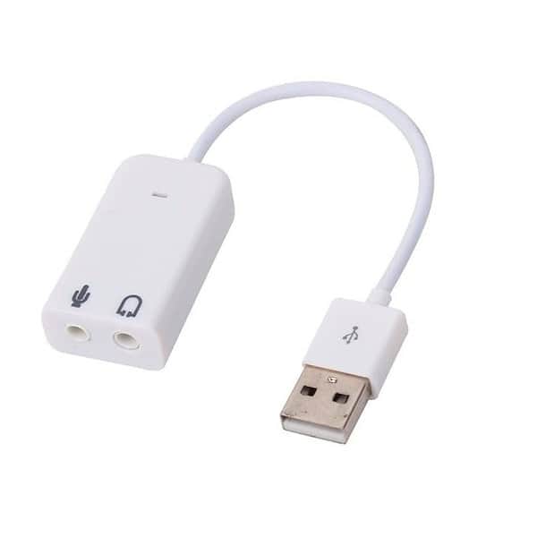 Technotech 7.1 Channel USB External Sound Card Audio Adapter with Mic White - LXINDIA.COM