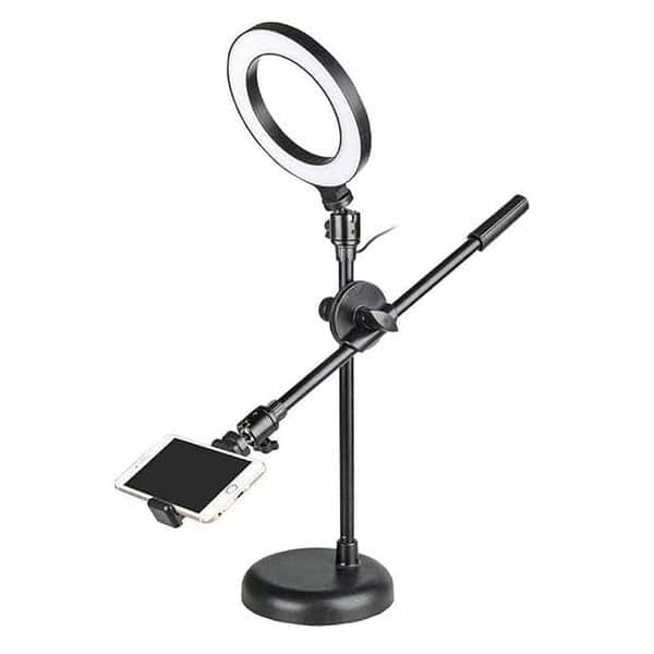 Techzere Overhead Shooting Tripod with 16 Cm USB LED Ring Light and Mobile Holder - LXINDIA.COM