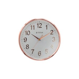 Titan Contemporary Rose Gold Metallic Finish Wall Clock - LXINDIA.COM