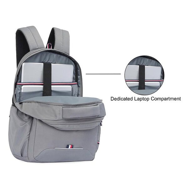 Tommy Hilfiger Joshua 15 inch 21 Ltrs Light Grey Laptop Backpack2 - LXINDIA.COM