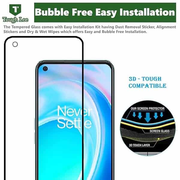 Tough Lee Screen Guard Protector For Oneplus Nord Ce 2 Lite 5G Black3 - LXINDIA.COM