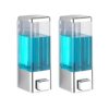 Twizzle ABS Plastic Wall Mounted Sanitizer Dispenser Pack of 2 Chrome Plated - LXINDIA.COM