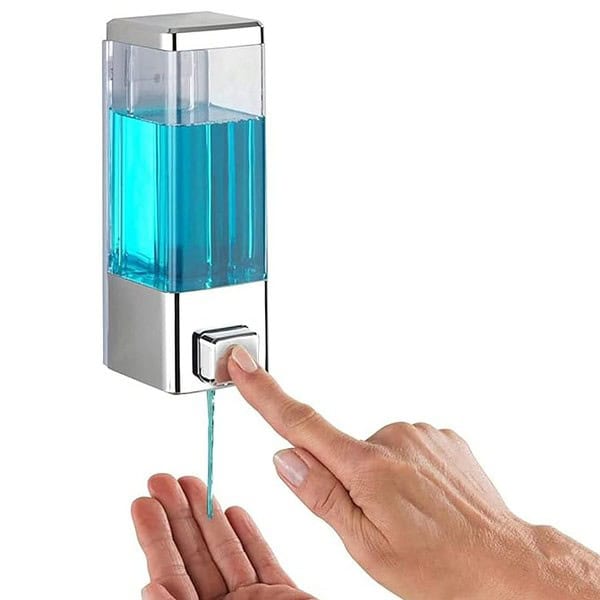 Twizzle ABS Plastic Wall Mounted Sanitizer Dispenser Pack of 2 Chrome Plated1 - LXINDIA.COM