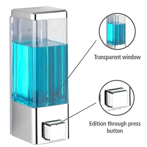 Twizzle ABS Plastic Wall Mounted Sanitizer Dispenser Pack of 2 Chrome Plated2 - LXINDIA.COM