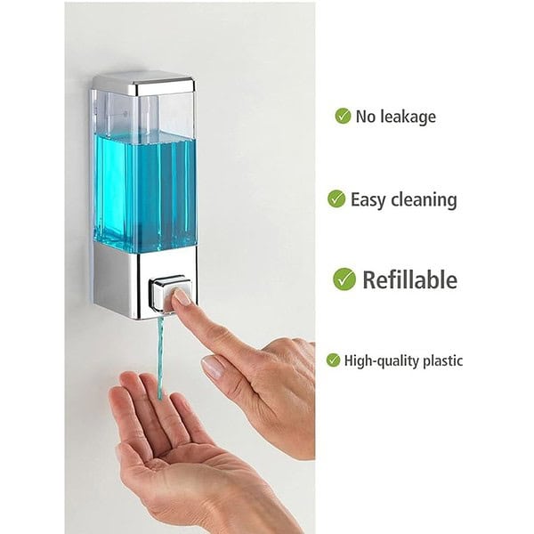 Twizzle ABS Plastic Wall Mounted Sanitizer Dispenser Pack of 2 Chrome Plated3 - LXINDIA.COM