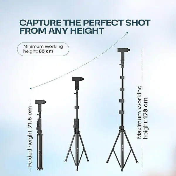 Tygot X1 67Inch 170cm Aluminium Tripod with Bluetooth Remote2 - LXINDIA.COM