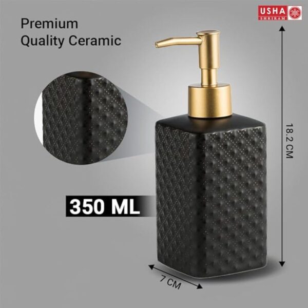 UMAI Ceramic Soap Dispenser for Bathroom 350ML1 - LXINDIA.COM