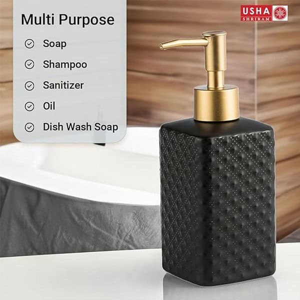 UMAI Ceramic Soap Dispenser for Bathroom 350ML3 - LXINDIA.COM