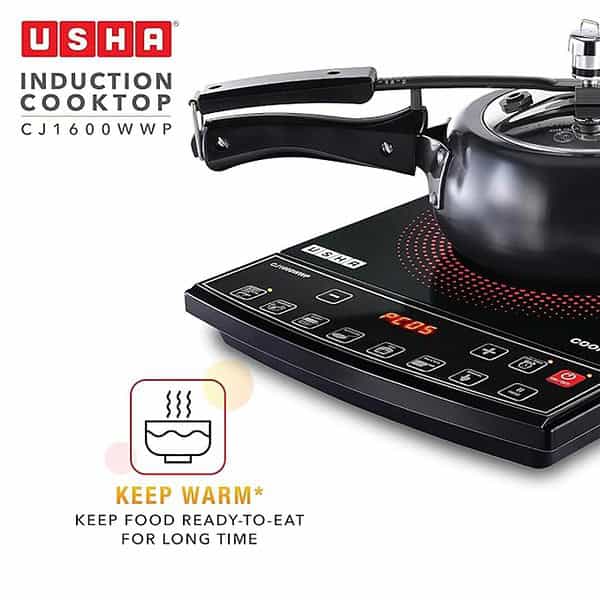 USHA CookJoy Induction Cooktop 1600 Watts CJ1600WWP 3 - LXINDIA.COM