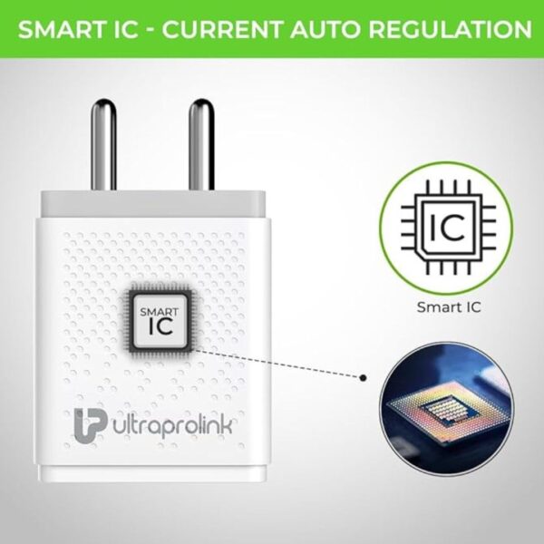 UltraProlink 18W Fast Mobile Charger with 1m Type C Cable White3 - LXINDIA.COM