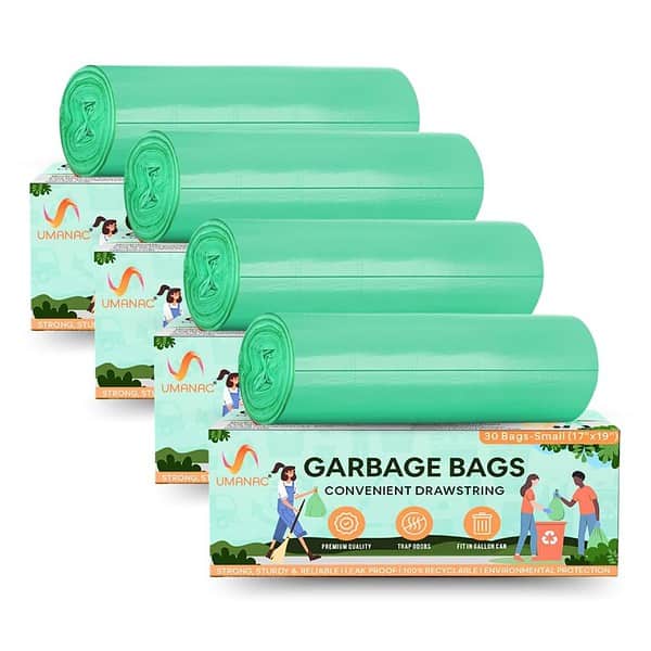 Umanac Garbage Bags Small 30N 17x19 Pack of 4 - LXINDIA.COM