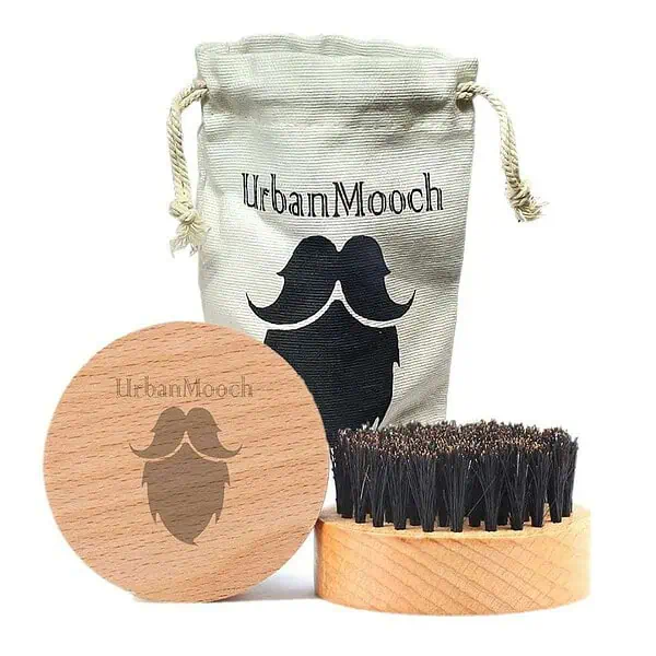 UrbanMooch Round 100 Boar Bristle Beard Brush And Mustache Brush - LXINDIA.COM