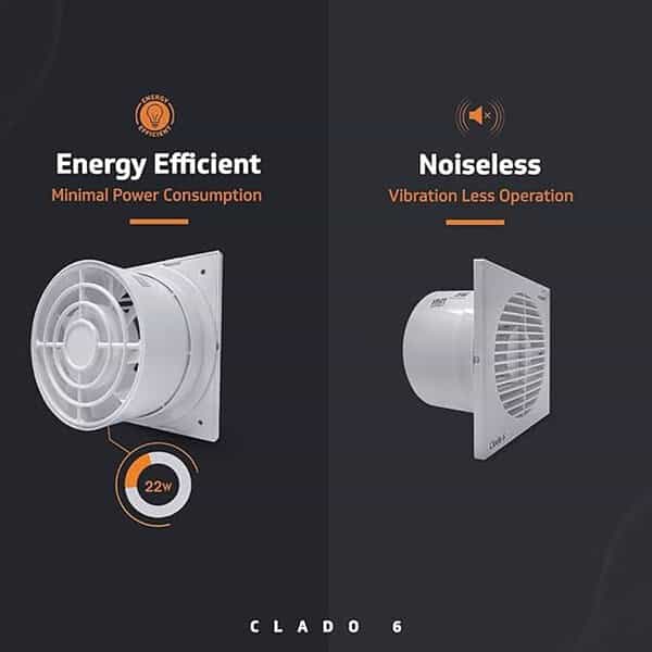 V Guard Clado 6 Exhaust Fan 15cm 150 mm White 1 - LXINDIA.COM