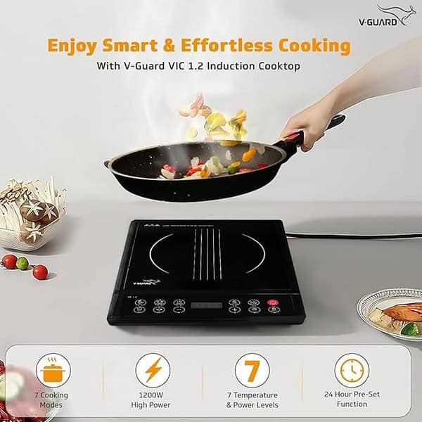 V Guard VIC 1.2 1200 Watt Electric Induction Stove 3 - LXINDIA.COM