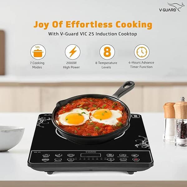 V Guard VIC 25 Induction Cooktop 2000 Watt 1 - LXINDIA.COM