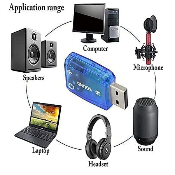 VYAR USB Sound Card Adapter Multicolor3 - LXINDIA.COM