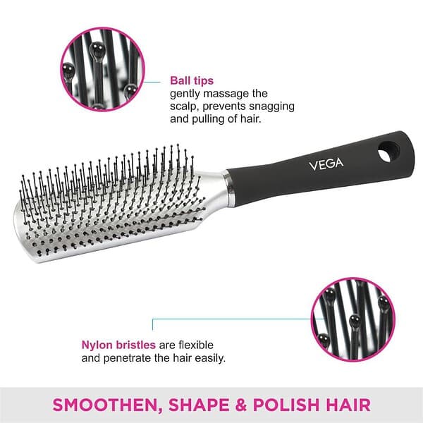 Vega Flat Hair Brush For Men Women R10 FB1 - LXINDIA.COM