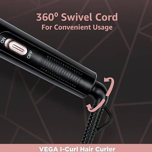 Vega I Curl Hair Curler for Women with Ceramic Coated Barrel3 - LXINDIA.COM