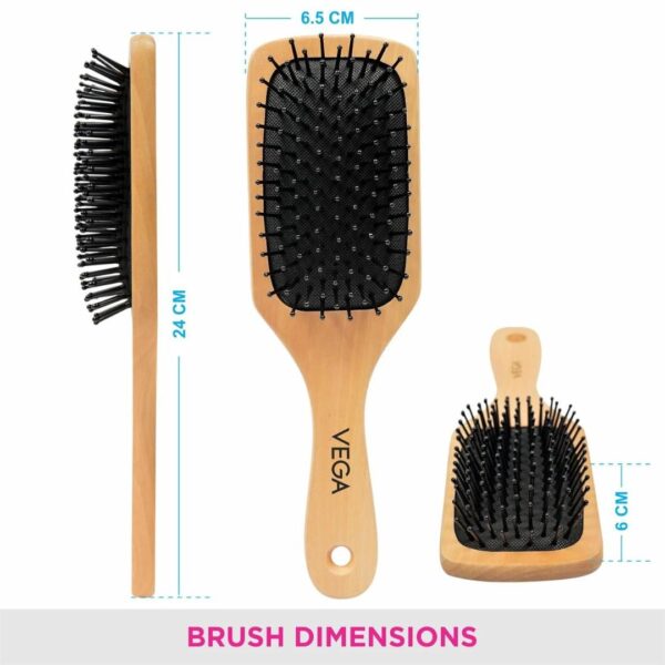 Vega Premium Collection Wooden Paddle Hair Brush3 - LXINDIA.COM