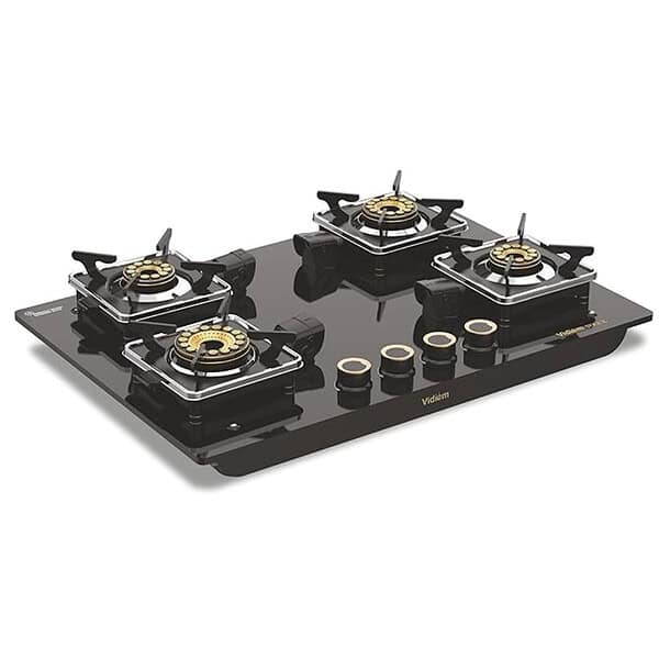 Vidiem Vogue 4 Burner Gas Cooktop Black - LXINDIA.COM