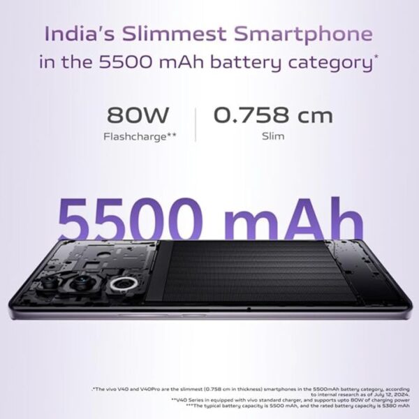 Vivo V40 5G Smartphone Lotus Purple 8GB RAM 128GB Storage 1 - LXINDIA.COM