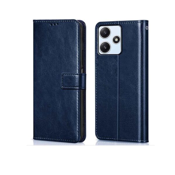 WOW IMAGINE Shock Proof Flip Cover Back Cover for Redmi 12 5G Blue - LXINDIA.COM