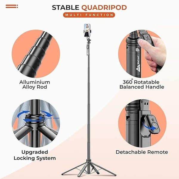 WeCool S7 Selfie Stick with tripod stand1 - LXINDIA.COM