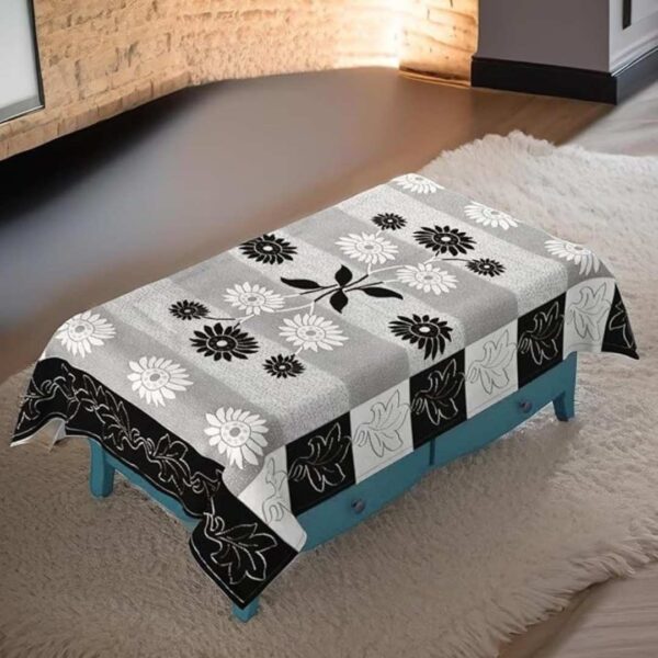 Weavers Villa Floral Woven Rectangular Cotton Table Cover1 - LXINDIA.COM