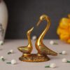 Webelkart Metal Kissing Duck Showpiece for Home - LXINDIA.COM