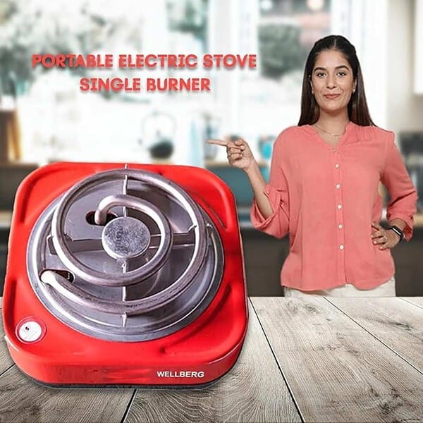 Wellberg Hot Plate Cooktop Mini Coil Grill 500Watt Red2 - LXINDIA.COM