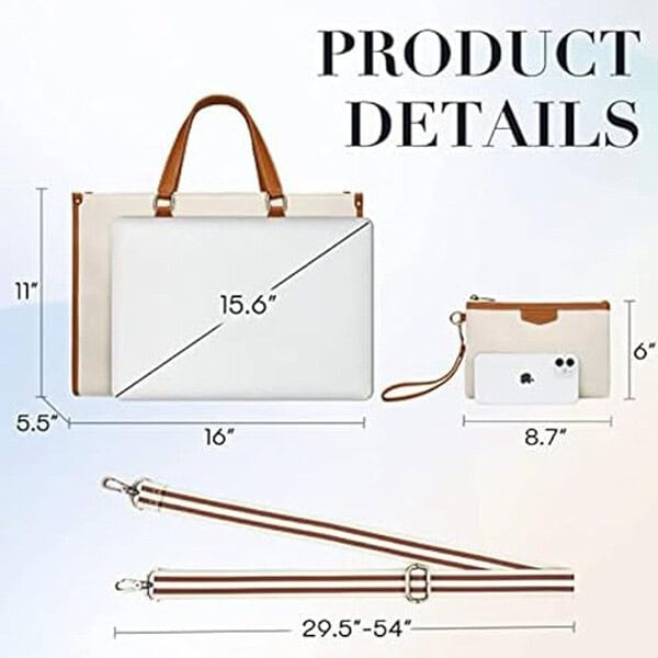 Womanix Laptop Tote Bag Canvas Laptop Bag 14 inch4 - LXINDIA.COM