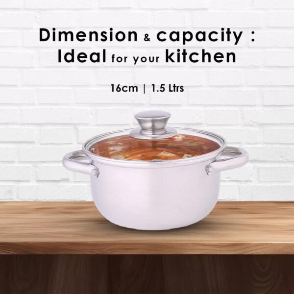 Wonderchef Nigella Stainless Steel Casserole with Lid1 - LXINDIA.COM