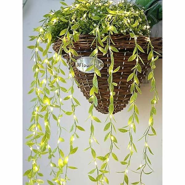 XERGY Plastic Artificial Vine Leaf Led Fairy String Light2 - LXINDIA.COM