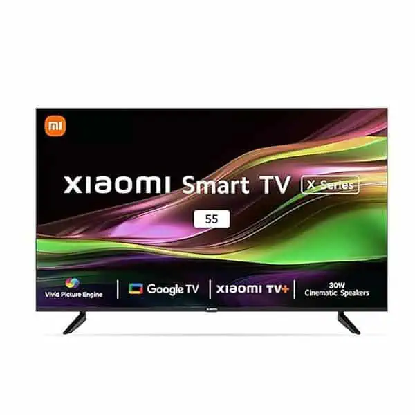 Xiaomi 138 cm 55 inches X 4K Dolby Vision Series Smart Google TV Black - LXINDIA.COM