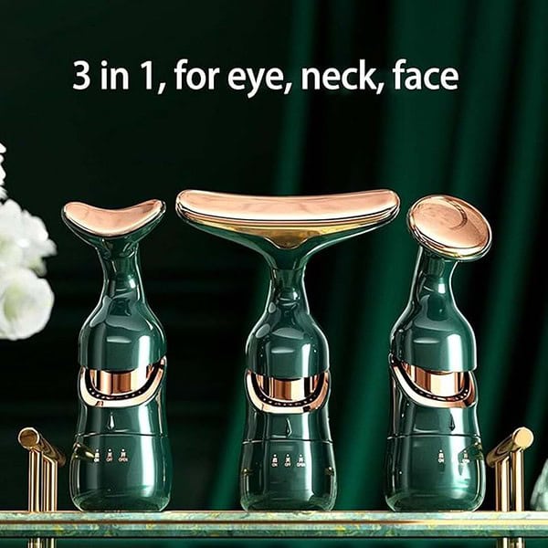 YOGIMOONI 2 In 1 Anti Wrinkles Vibration Facial Neck Eyes Massager Sculpting Tool 2 - LXINDIA.COM