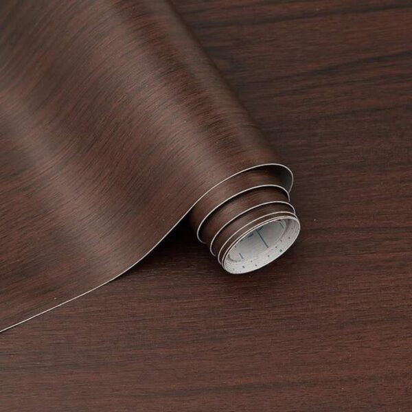 ZANIC Kitchen Wall Stickers Wood Wallpaper 45 x 300 CM Mahogany Brown - LXINDIA.COM