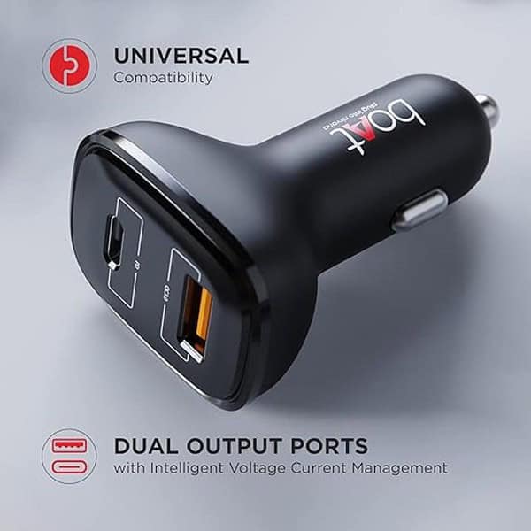 boAt Dual Port Qc Pd 24W Fast Car Charger with 24W Fast Pd Charging and 18W Qc Charging3 - LXINDIA.COM