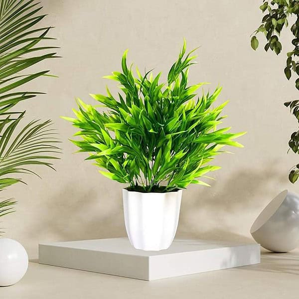 fancymart Artificial Bamboo Leaves Potted Plant Perfect for Home1 - LXINDIA.COM