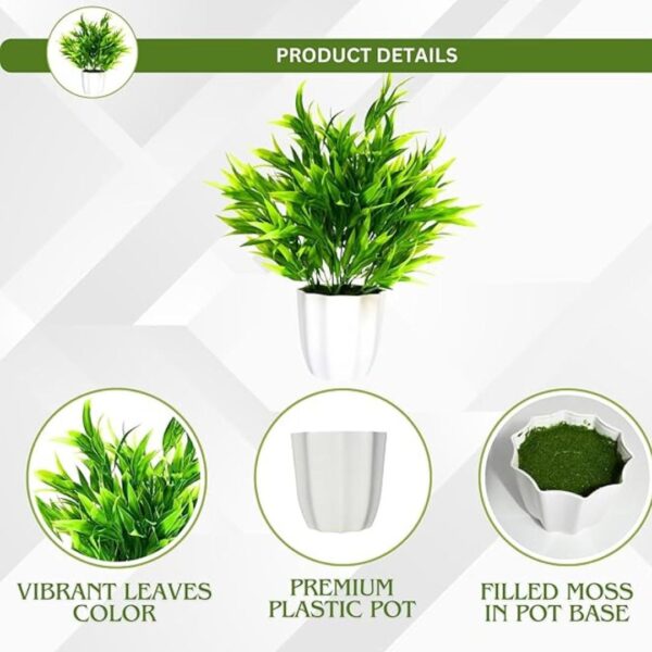 fancymart Artificial Bamboo Leaves Potted Plant Perfect for Home2 - LXINDIA.COM