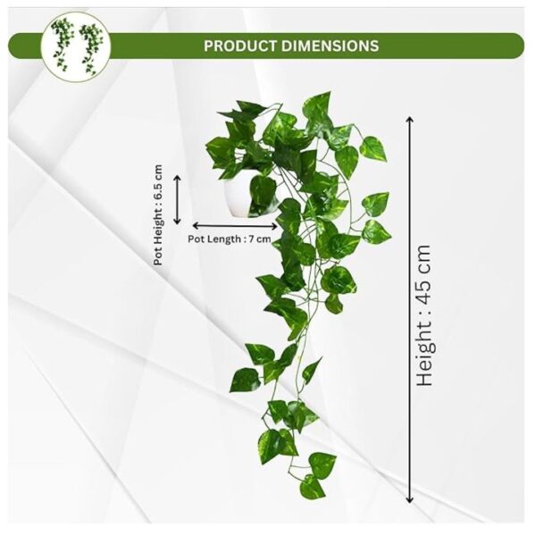 fancymart Plastic Pack Of 2 Artificial Vine Plants Falling With Small Size Pot1 - LXINDIA.COM