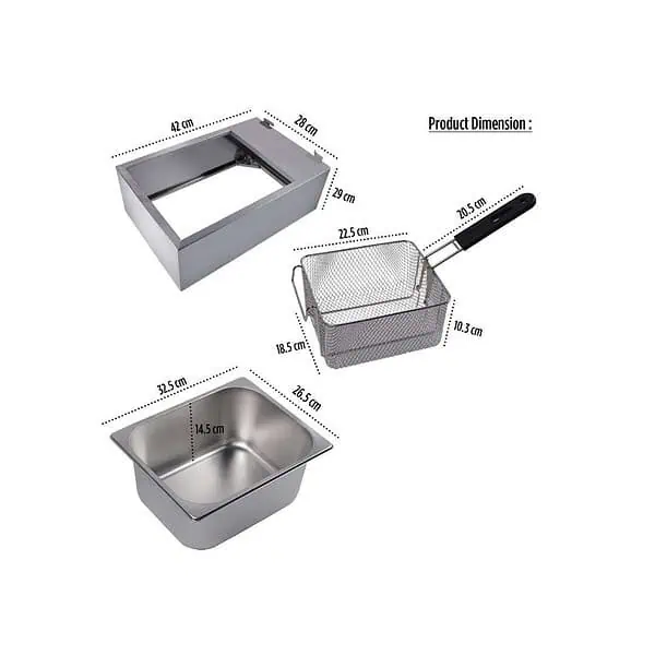 iBELL DF610M Electric Deep Fryer 6 Litre Stainless Steel b - LXINDIA.COM