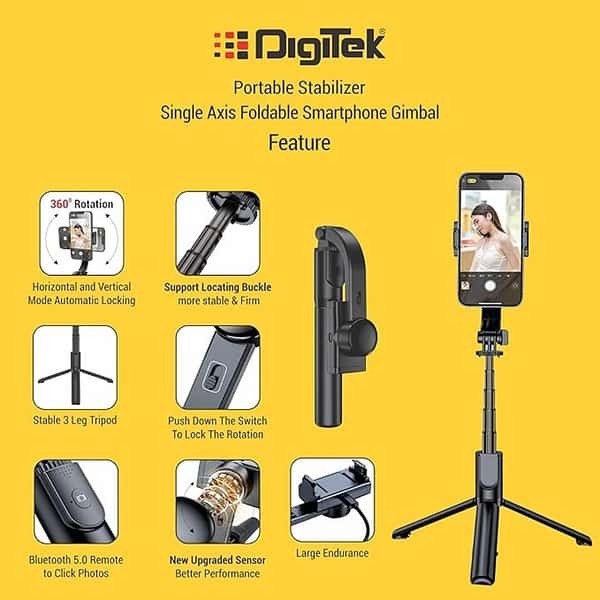 igitek Single Axis Auto Balanced Foldable Tripod2 - LXINDIA.COM