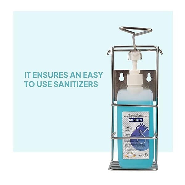 otica Hand Sanitizer Dispenser Steel Stand Wall Mount Type1 - LXINDIA.COM