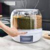 proxin 6 Grids 360° Rotating Cereal Dispenser - LXINDIA.COM