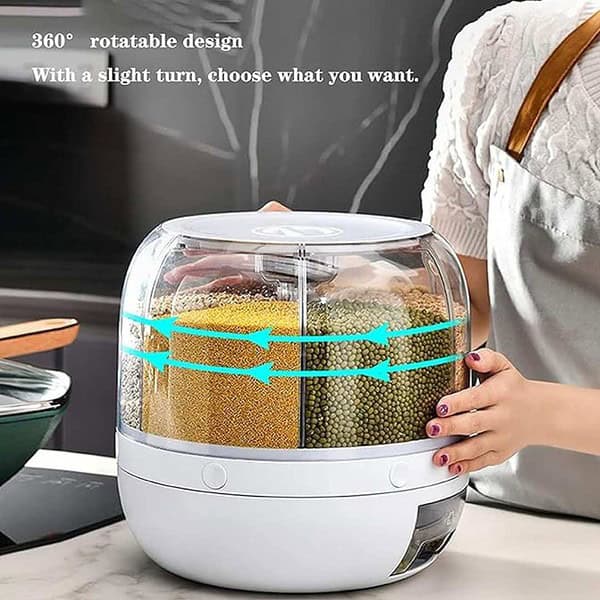 proxin 6 Grids 360° Rotating Cereal Dispenser 3 - LXINDIA.COM