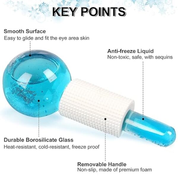 wishstream Beauty Ice Roller Globes Facial Roller Cold Skin Massagers 1 - LXINDIA.COM